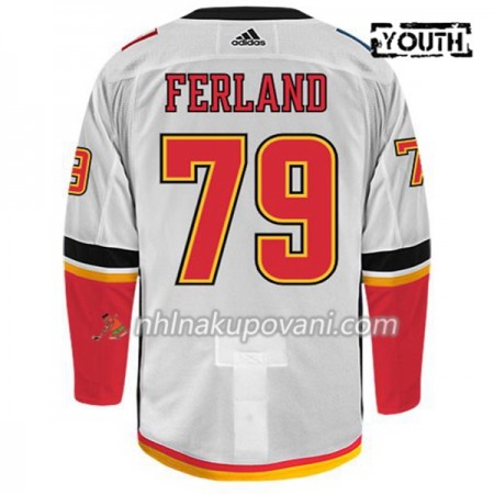 Calgary Flames Dresy MICHAEL FERLAND 79 Adidas Bílá Authentic - Dětské Calgary Flames Dresy MICHAEL FERLAND 79 Adidas Bílá Authentic - Dětské